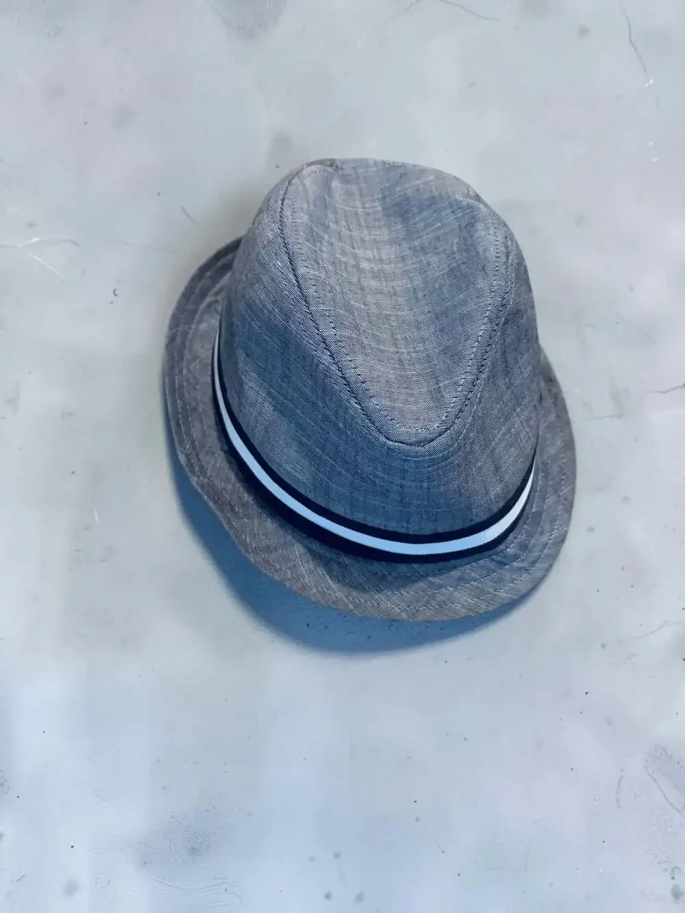 Starting Out Toddler Fedora Hat Size One Blue Cotton